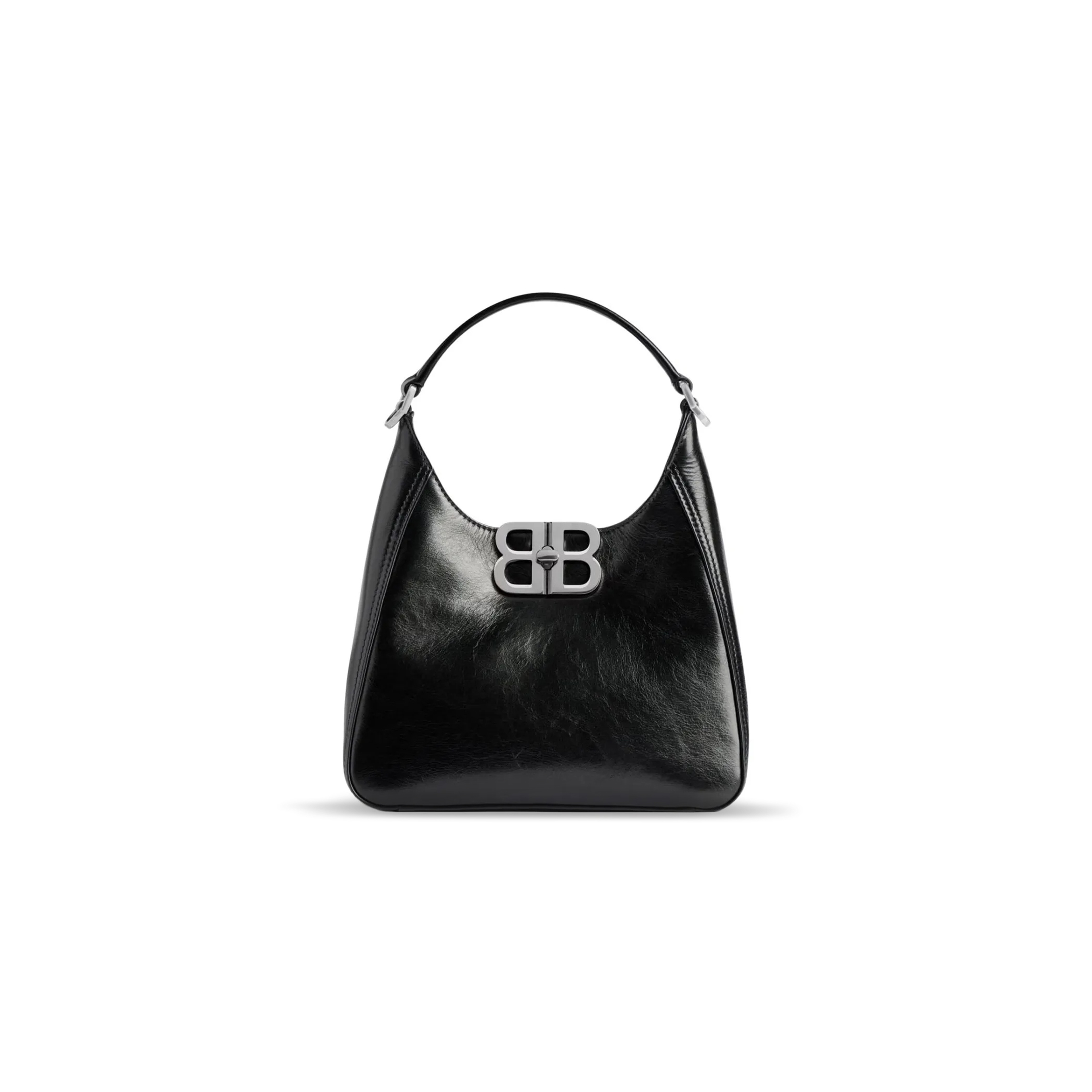 BALENCIAGA WOMEN'S BB SOFT HOBO BAG SMALL IN BLACK 8019282AAIY1000 (20.5*20*6.8cm)